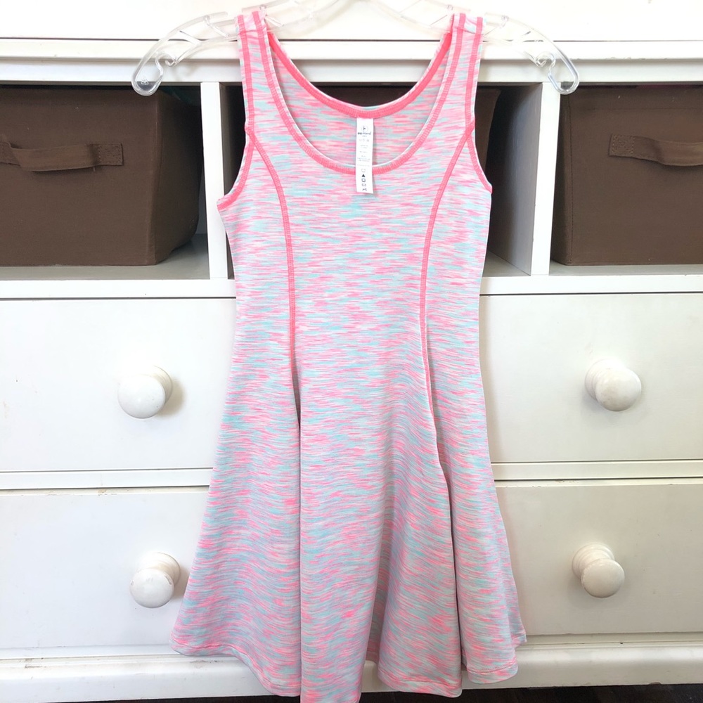 90Degrees Girls Heathered Skater Dress